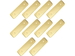 Conjunto De 10 Crachás De Identificação Em Metal Com Alfinete De Segurança, Em Branco Para Uniformes E