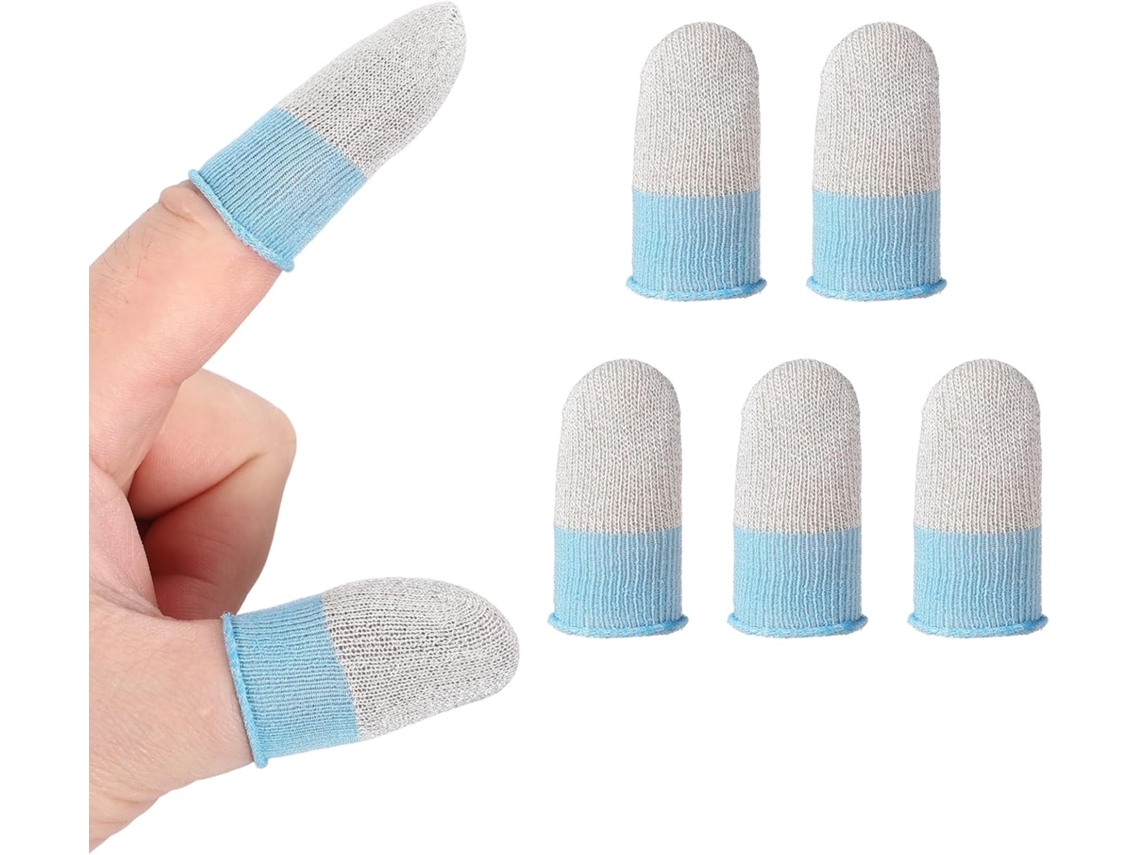 Protetores De Dedo Para Jogos Mobile Patikil, Pacote Com 5 Unidades, Protetores De Polegar Para Controle, Azul Branco