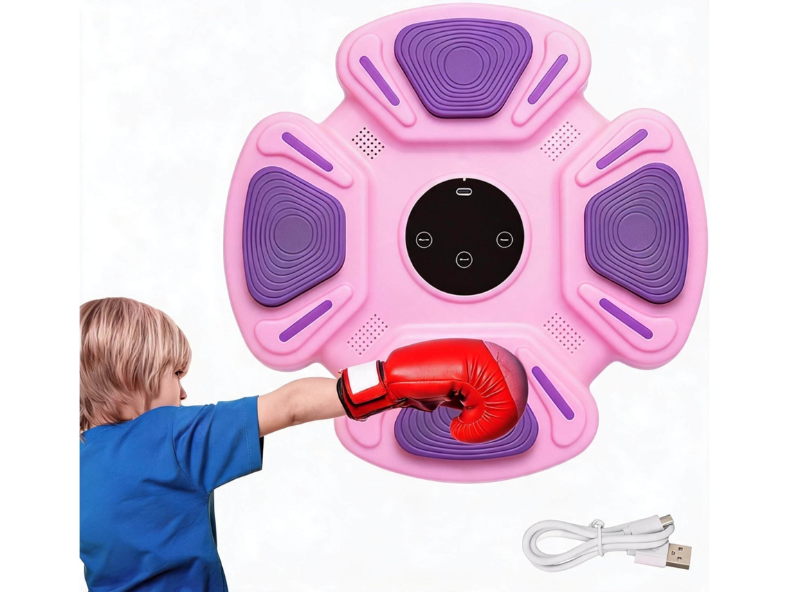 Elysve Máquina De Boxe Led Eletrônico Com Luz E Som Para Presente Infantil Roxo