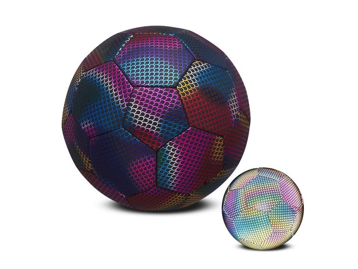 Balón De Fútbol Reflectivo Tamaño 4 Y 5 Con Luz Para Niños Y Adultos Glow In The Dark 5 Multicolor
