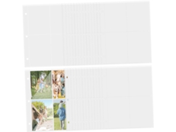 Pastas organizadoras com capa protetora transparente em PP e 4 suportes para folhas A5, com capacidade para 40 folhas de fichas.