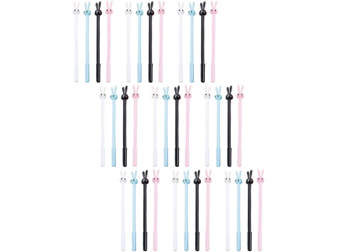 Conjunto De 36 Canetas Em Gel Com Orelhas Coelho Da Feitas Plástico,