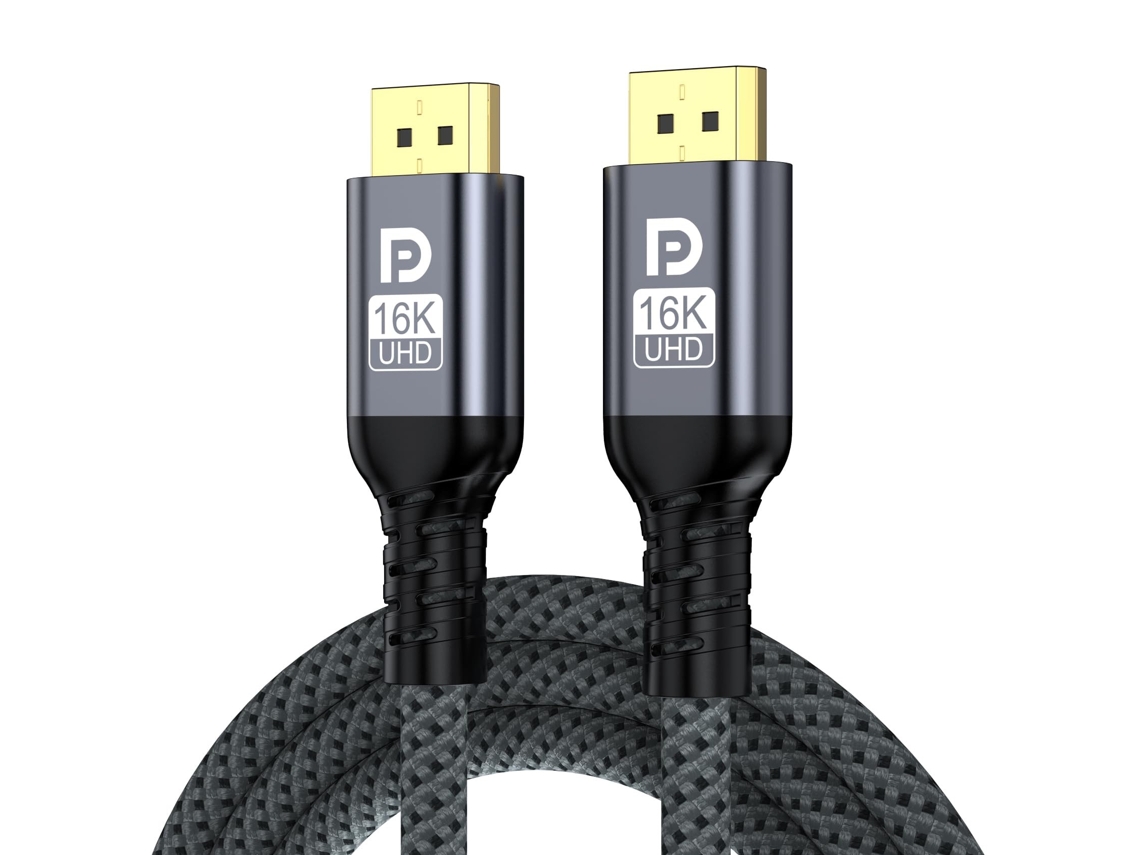 Cabo Dp2.1 1m 40gbps 16k Alumínio Casco De Três Peças