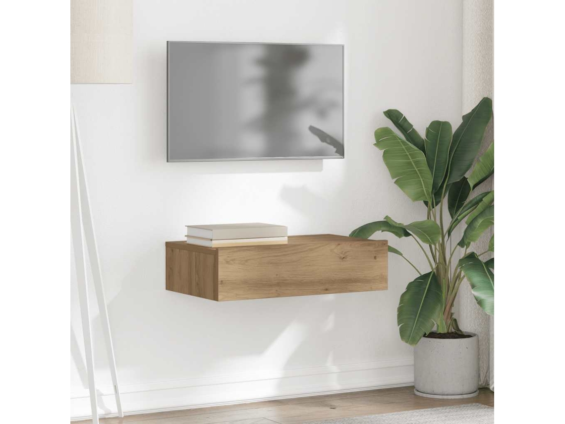Vidaxl Móvel De Tv Com Luzes Led 60x35x15,5 Cm Carvalho Artisiano