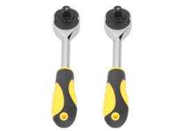 Chave De Rato 2 Peças Chave De Rato Com Alça Reta Ferramenta Manual De Reparo Alta Torque Amarela