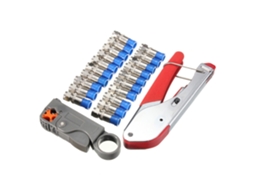 Kit De Ferramentas De Crimpagem Multifuncional Para Cabos Coaxiais Rg6 22 Peças