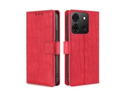 Capa De Celular Em Couro Com Fecho Magnético E Textura De Crocodilo Para Infinix Smart 7