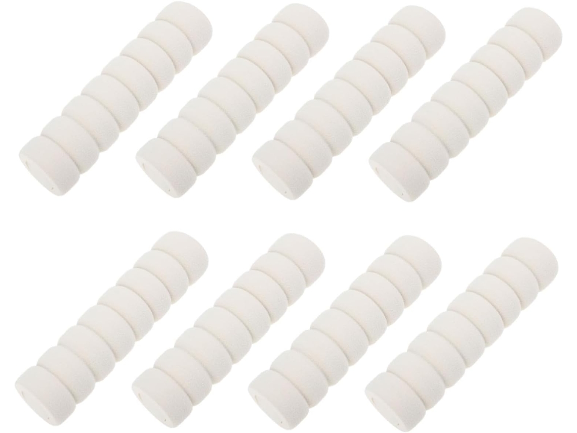 Conjunto De 8 Protetores Maçaneta Porta Para Bebês, Em Tecido Antiestático, Bege, 13, 5x 3, 5cm