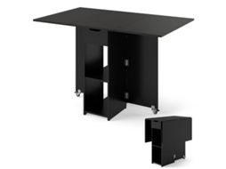 Mesa de Jantar Dobrável com Rodas, Prateleiras e Gaveta NORTHIX