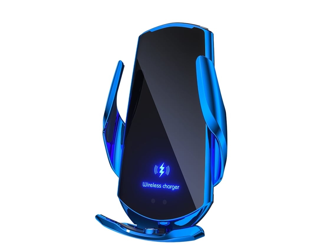 Suporte Smartphone Carro Carregamento Sem Fio Sensor Infravermelho Ushion Azul