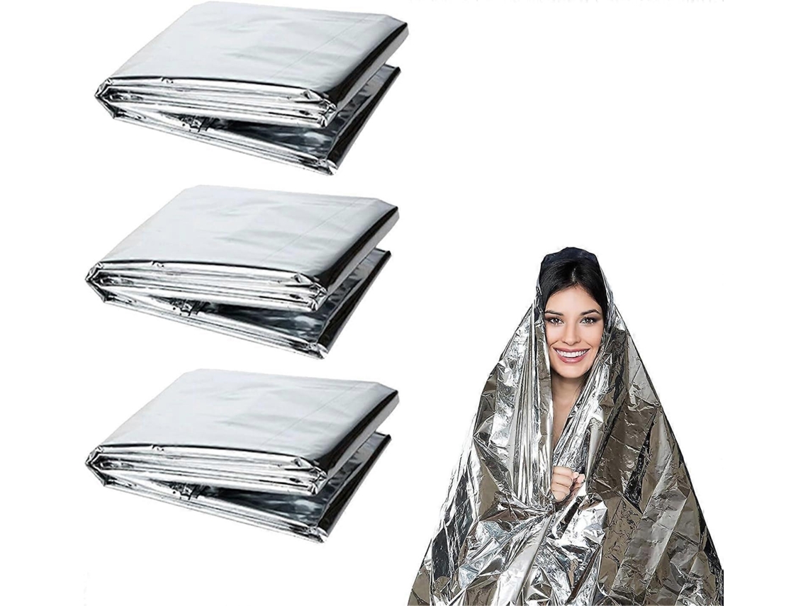(prateado, 160× 210cm) Conjunto Com 10 Mantas De Sobrevivência, Mantas Térmicas, Manta De Resgate, Manta Solar Para Camping