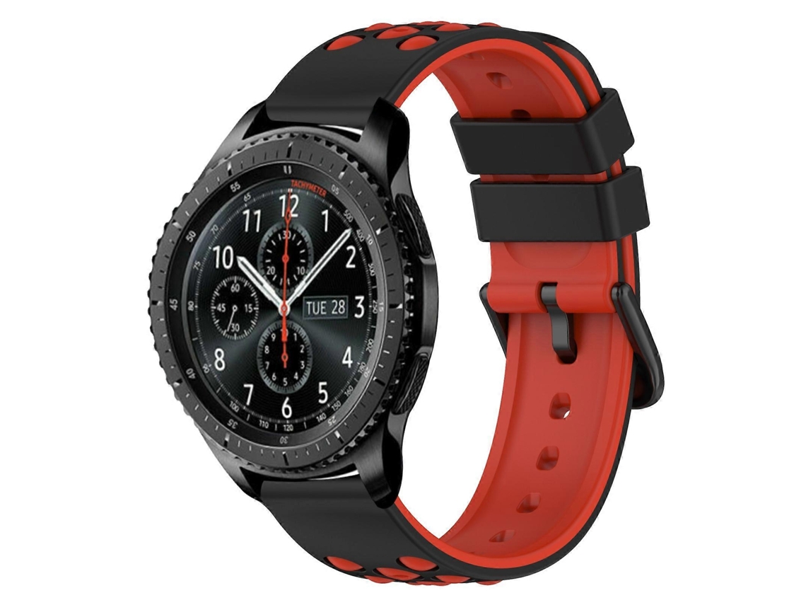 Pulseira De Silicone Poroso Bicolor De 22 Mm Para Samsung Gear S3 Frontier
