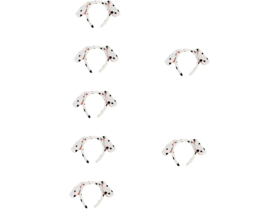Conjunto de 7 Tiaras Elásticas com Orelhas de Cachorro CHABERLU