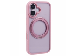 Casa Em Tpu Com Suporte Para Apple Iphone 16 - Rosa