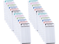 Cartes De Planification Budgétaire 24 Peças Papel À Seis Trous