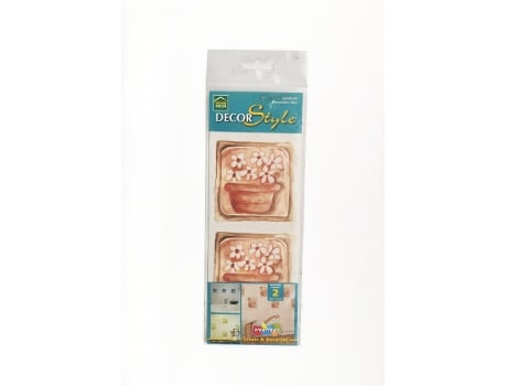 Decor Style Auto-adesivo para azulejos 7,5X7,5 Cm (61301)