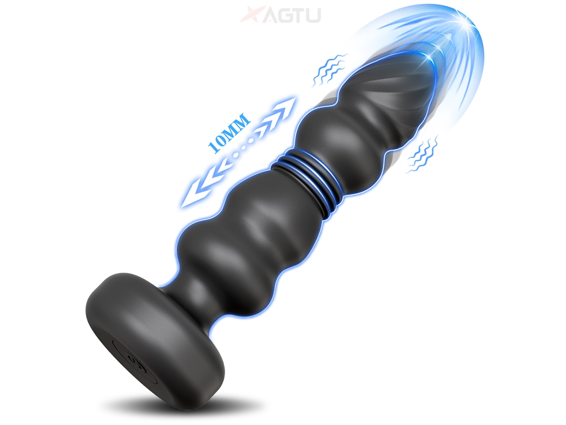 Vibrador Unissex Para Ponto G, Plug Anal E Bola Anal, Feito De Silicone, Ajustvel Para Adultos.