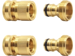 Lurelia Conector De Mangueira De Jardim Macho-fêmea, Engate Rápido, Latão, Rosca 3/4"