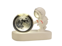 Esfera de Cristal de 6cm com Astronauta Luz Natural e Efeito Luminoso LAXISCREED