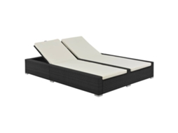 Sunlounger, Sunloungers Vidaxl Preto Rattan / Vime (n/a)