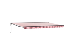 Toldo Retrátil Para Sol Vidaxl Vermelho Tecido (500x300 Cm)