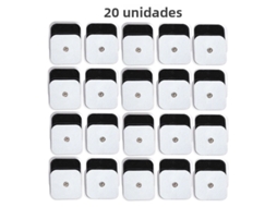 Eletrodos de Contato, Almofadas de Gel Autoadesivas Tipo Botão de 5*5cm para Emagrecimento. MDUG (20 Unidades, 5x5cm Brancas)