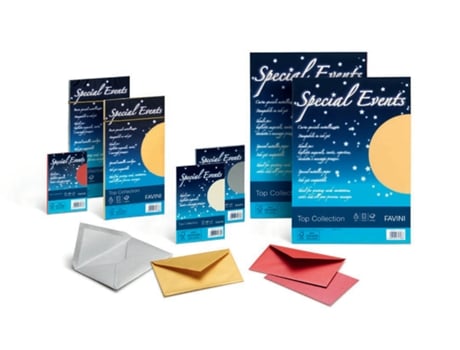 Papel FAVINI para Eventos Especiais para Impressora Jato de Tinta A4 210X297 Mm 10 Folhas Azul