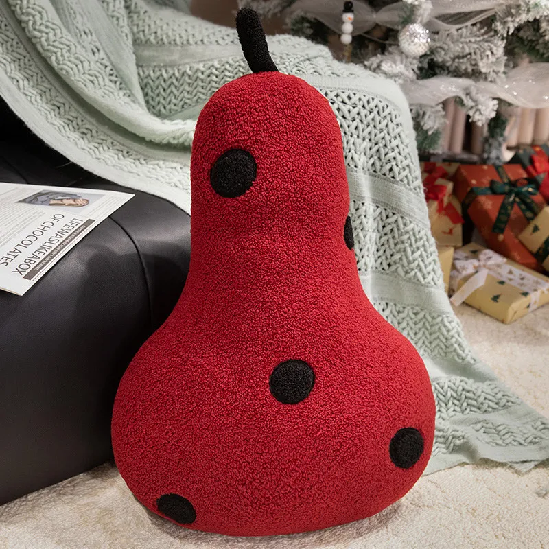 Almofada Decorativa para Adultos com Estampa de Abacaxi e Bolinhas, Ideal para Sofá Ou como Almofada de Encosto. MDUG (vermelho, 65cm)