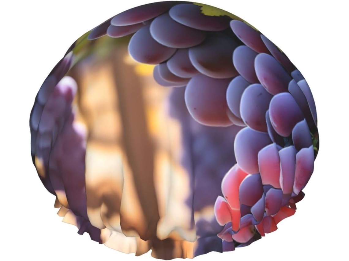 Touca De Banho Feminina Desert Grapes, Impermeável, Reutilizável, Com Cordão Elástico Lavável, Adequada Para Cabelos