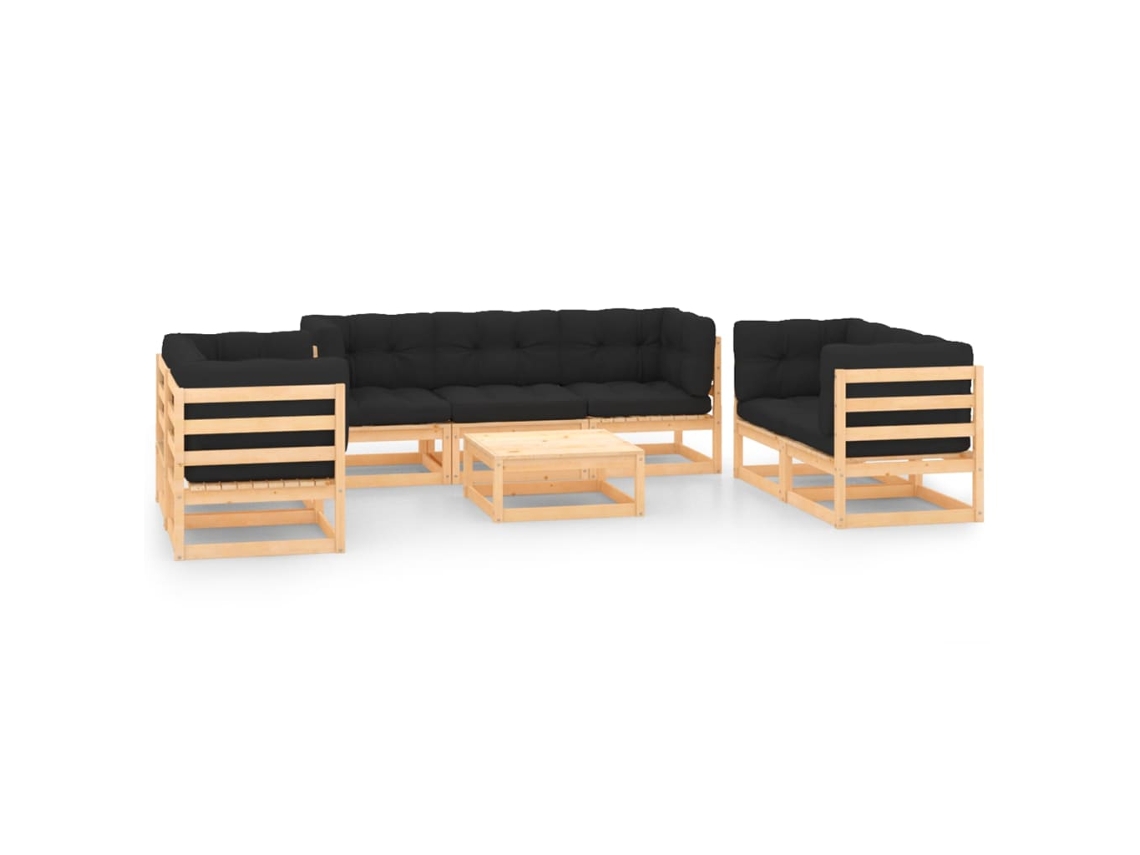 Garden Lounge Set, Garden Lounge Sets Vidaxl Antracite Madeira De Pinho (n/a)