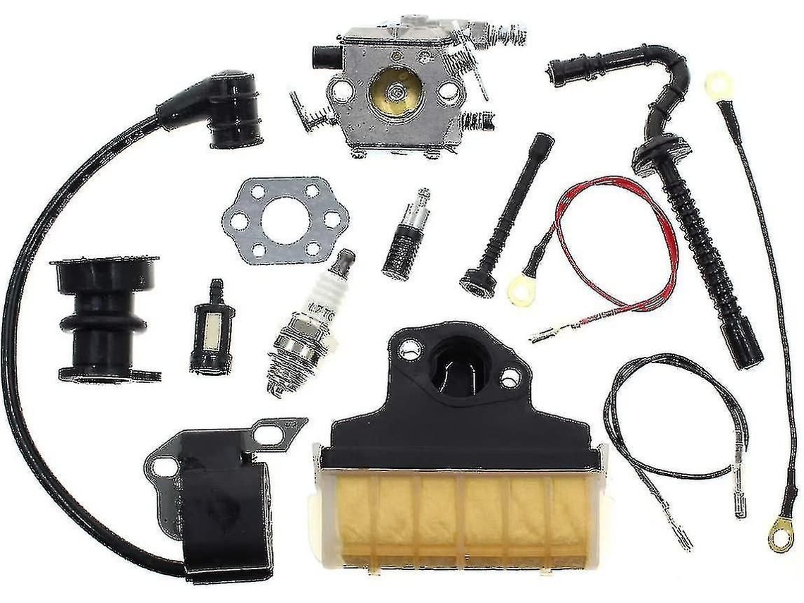 Carburador para Motosserra Stihl 021/023/025/ms210/230/250. Inclui Filtro, Bobina, Mangueira e Ajuste. Substitui Walbro Wt28.