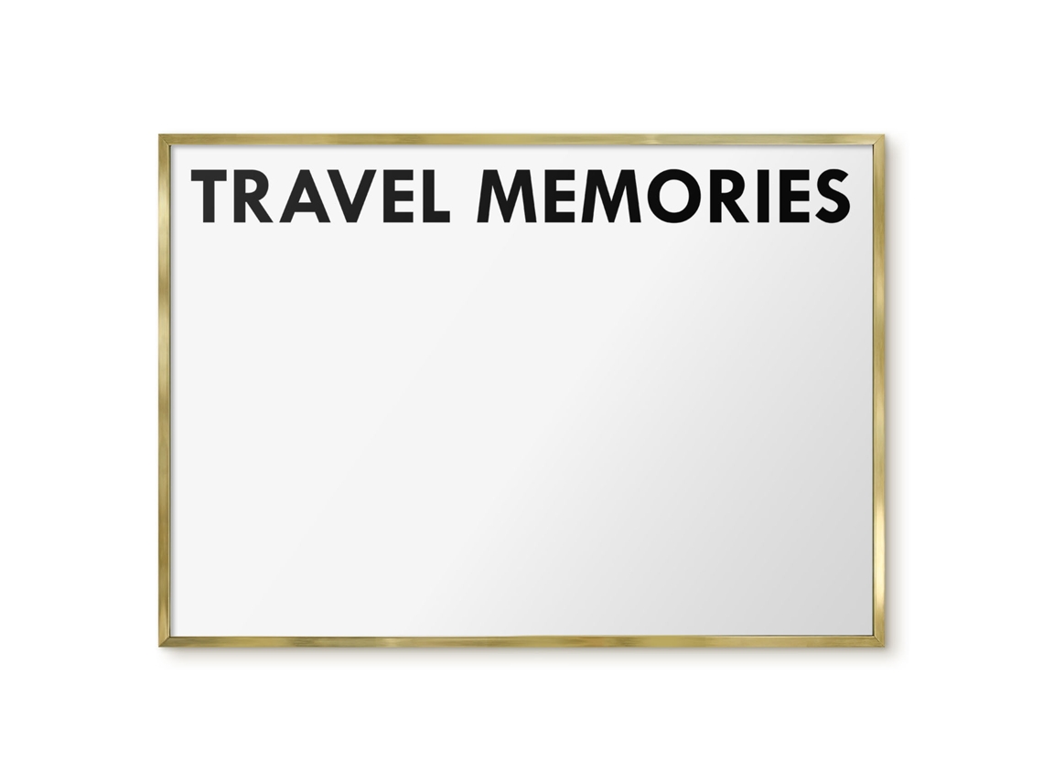 Quadro magnético de parede para recordações de viagens para o quarto Espelharte (100x70 cm)