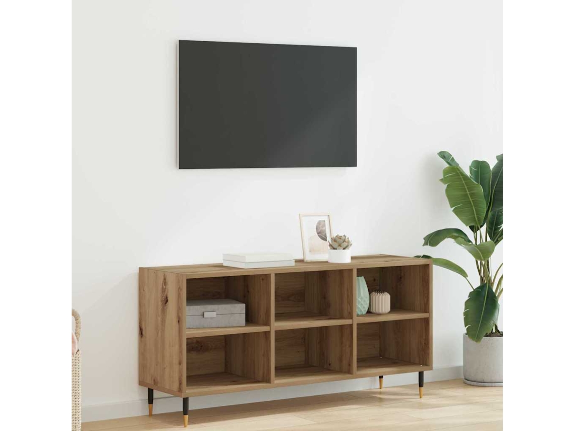 Vidaxl Gabinete Para Tv 103,5 X 30 X 50 Cm Carvalho Artesanal