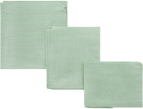 Lençóis de Berço  Be Moon Verde (3Ps - 80x120 cm)