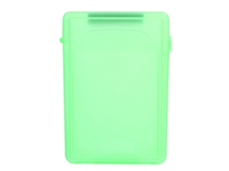 Caixa De Proteção Para Disco Rígido De 3,5 Polegadas Hdd/ssd Case Transparente Verde De Abs Antiestático E Antichocagem