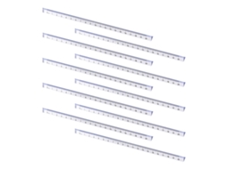 Régua Transparente Para Estudantes, 20 Cm, Triangular, De Plástico