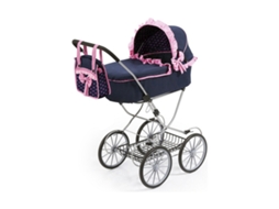 Carrinho - Reig - Rea12151 - Vintage Azul - Boneca Até 46cm - Dobrável E Ajustável