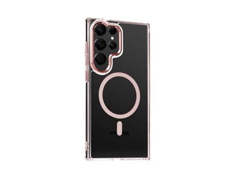 Capa Acrílica Magsafe Para Samsung Galaxy S25 Ultra Mistercapas Rosa