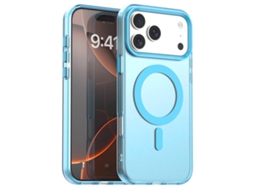Capa Híbrida Para Iphone 17 Pro - Pc E Tpu Com Magsafe | Candy Design - Azul