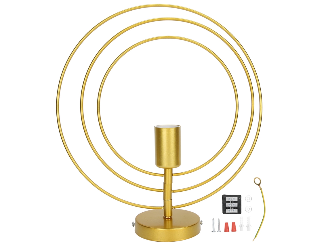 Lâmpada de Teto Pendente E27 Ouro Círculos Sala Jantar 220v S/MARCA
