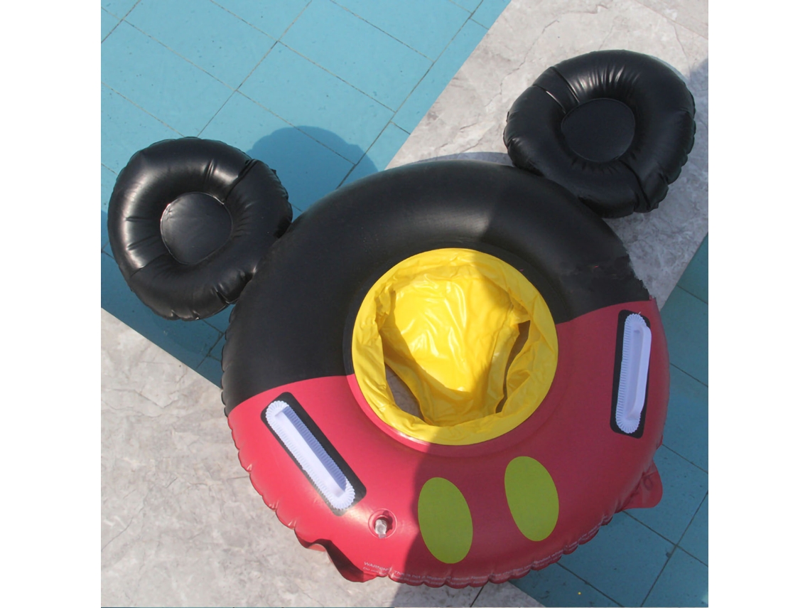 Anel inflável de natação para bebês, flutuador de piscina, brinquedo, acessório vermelho | S/MARCA