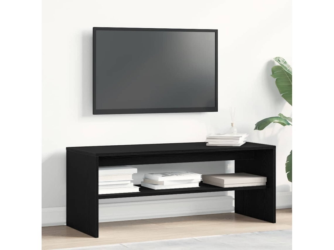 Vidaxl Móvel De Tv 100x40x40 Cm Derivados De Madeira Carvalho Preto