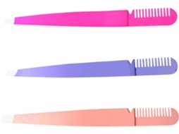 Conjunto De 3 Peças Com Pinça E Pente Destacáveis Para Sobrancelhas Em Aço Inoxidável.
