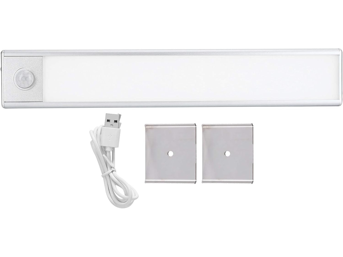Lâmpada Led Com Sensor De Movimento 23 Cm, Recarregável, Para