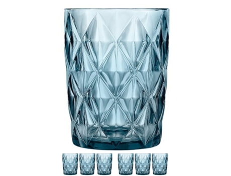 Vasos Bistro Marino 40 Cl - Perfecto Para Uso En Casa, Restaurante Y En Fiesta, Ligeros Y Resistentes Con Acabado De Diamantes