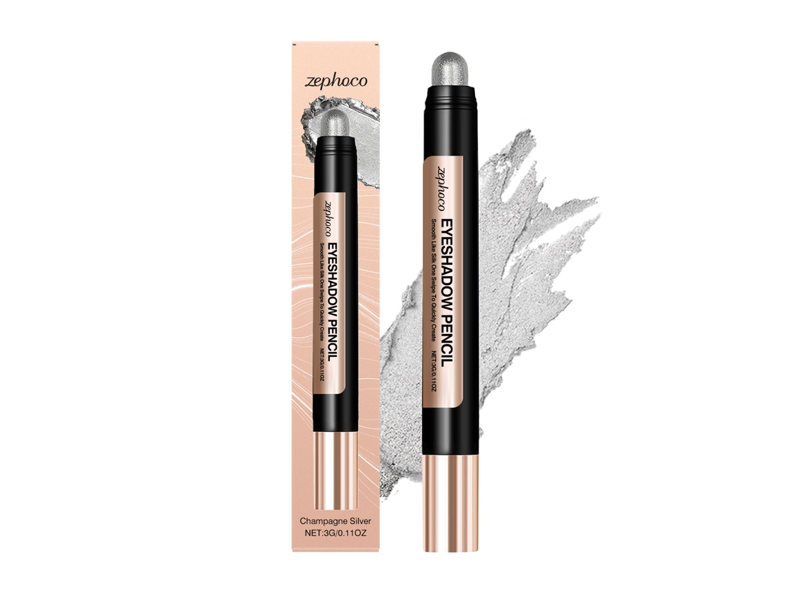 Caneta de Sombra para Olhos Champagne Prata para Olíocos, Rápida e Prática LAXISCREED