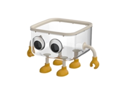 Papelera de Mesa Transparente com Tapa. ZYBLSSBB