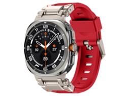 Pulseira De Borracha Fluorocarbonada Explorer Metal Head Para Samsung Galaxy Watch Ultra 47mm