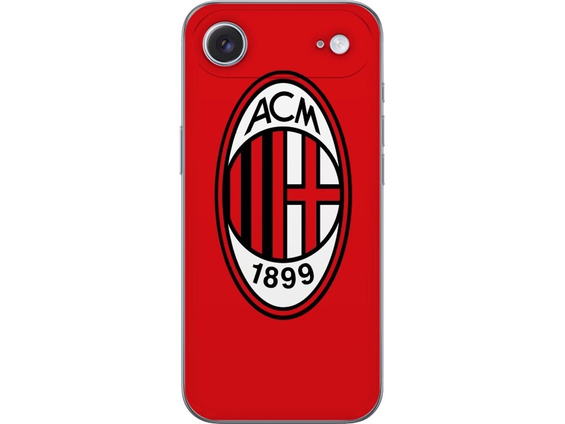 Capa Para Celular Compatível Com Apple Iphone Air. Escudo Oval De Futebol Vermelho E Preto Com Design Clássico E Caráter Histórico, Fortes Contrastes