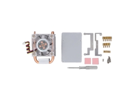 Cooler De Cpu Para Pi 5 Com Ventoinha 4 Pinos, Led Rgb, Base De Liga De Alumínio, Baixo Ruído, 5v